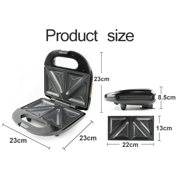 Electric Sanwich Maker Automatic Mini Waffle Bread Breakfast Baking Machine Oven Iron Grill
