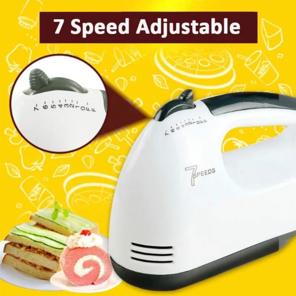 7 Speed Portable Baking Egg Beater
