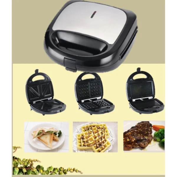 Electric Sanwich Maker Automatic Mini Waffle Bread Breakfast Baking Machine Oven Iron Grill