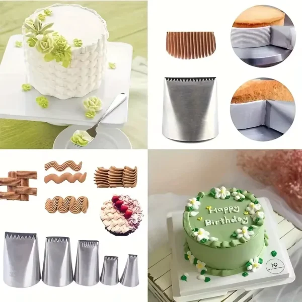 5PC Decorating Tips Set   Perfect for Buttercream Cake Decorating piping nozzle  Must Have Baking