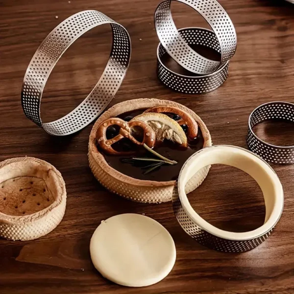 Stainless Steel Mousse Ring   430 Perforated for Professional Desserts Making Tools Cake Mold
