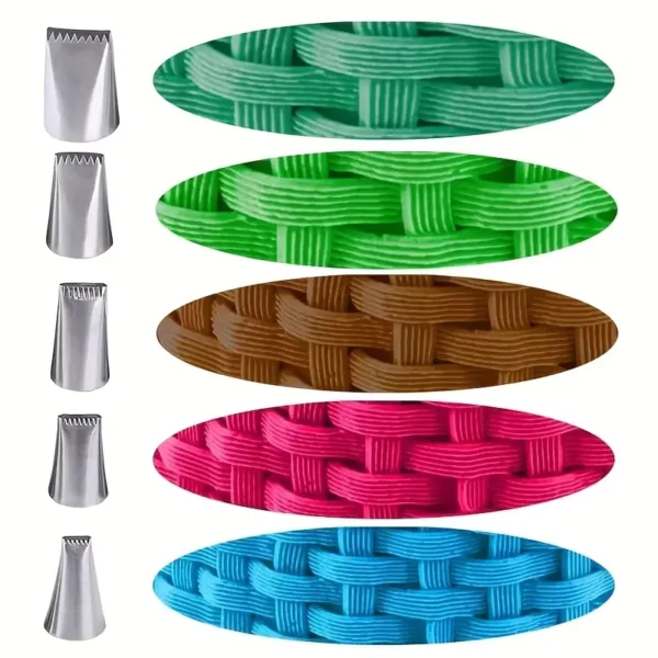 5PC Decorating Tips Set   Perfect for Buttercream Cake Decorating piping nozzle  Must Have Baking
