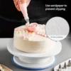 Non Slip Cake Turntable Silicone PP Plastic 360  Rotating for Cake Decorating DIY Cake Baking Tools
