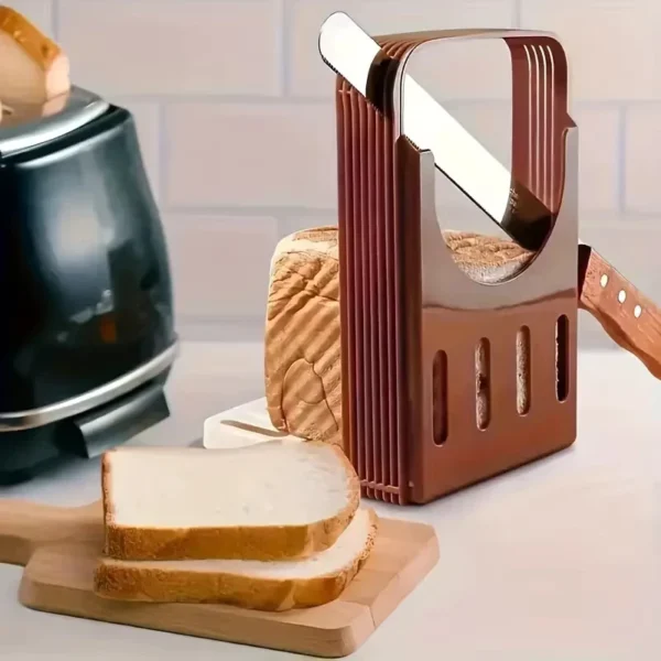 Toast Slicer Plastic Bread Slicer  Foldable Kitchen Baking Tool for Slicing Bread Must Have Tool