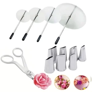 12PCS Rose Nozzles Decorating Set Professional Buttercream Tools for Cakes Cupcakes Cake Decorating