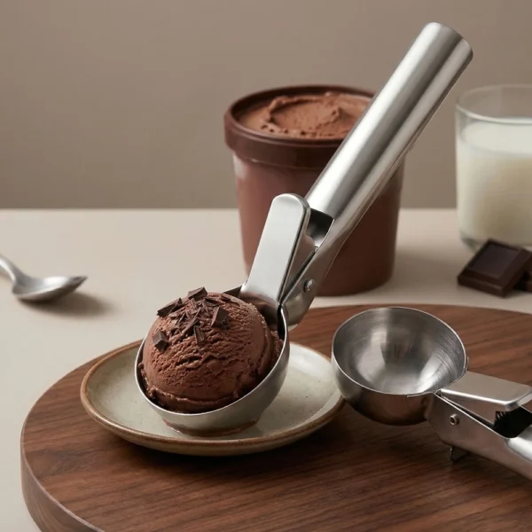 1pc of Stainless Steel Dual Purpose Ice Cream Scoop Ball Scooper  And Multifunctional Fruit Scoop