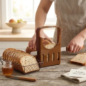 Toast Slicer Plastic Bread Slicer  Foldable Kitchen Baking Tool for Slicing Bread Must Have Tool