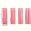 4PCS Cake Scraper Smoother Set Food Grade Plastic Icing Spatula for Fondant Baking Decorating Tools