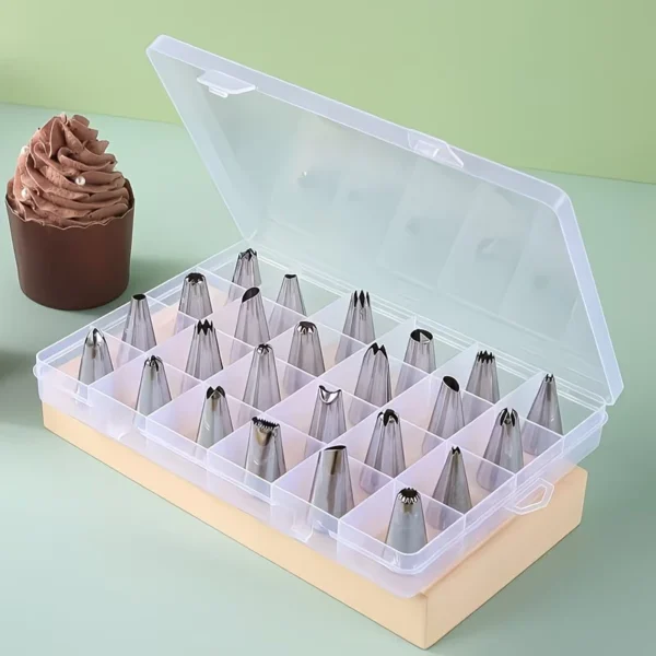 26pcs Pastry Piping Nozzles Baking Set  Cake Decorating with Unique Patterns for Cupcakes   Pastries