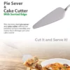 1PC Stainless Steel Serrated Cake Pizza Cutter All in One Slicer Dishwasher Safe Kitchen Baking Tool