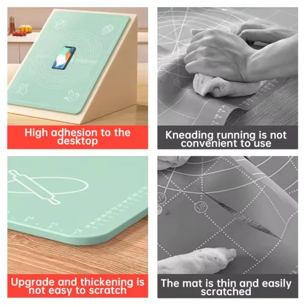 50x70 Large sized Thickened Non Stick Silicone Mat Rolling Dough Mat Pastry Baking Mat Baking Tool