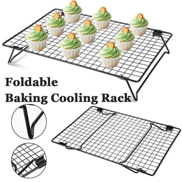 sg-11134201-7rdw1-mdlggjmd3mrg63.webp Bakery Cake Toast Cooling Tray Net Non Stick Biscuit Baking Tray Bread Rack Food Drying Rack