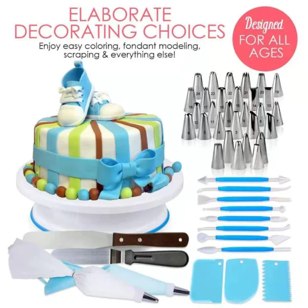 sg-11134201-7rdwg-md5rsbtkxzdgf7.webp 207pcs Cake Decoration Baking Tool Set DIY Cake Cookie Making with Turntable Piping Nozzle Scrapers