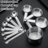 Full Stainless Steel Measuring Spoon 7pcs Set Measuring Cup 5pcs Set Kitchen Baking Tools