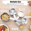 Full Stainless Steel Measuring Spoon 7pcs Set Measuring Cup 5pcs Set Kitchen Baking Tools