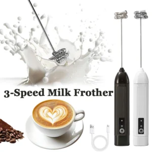 sg-11134201-824ix-meqp6jtldds2f8.webp 3 Speed Wireless Milk Frother Electric USB Charging Handheld Coffee Stirrer Egg Beater Baking Tool